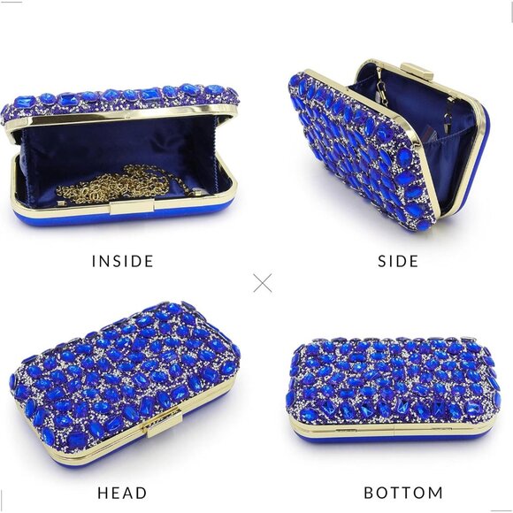 CLUTCH Purses For Women Royal Blue - Picture 5 of 7